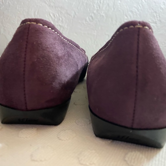 ANNE KLEIN iFlex Purple Suede Leather Loafers Slip On Shoes - Picture 13 of 16